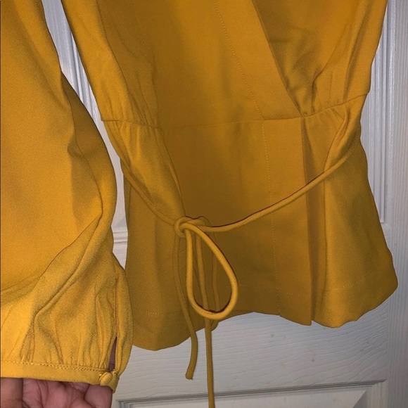 Drapey Crepe Faux Wrap Top - Picture 5 of 6